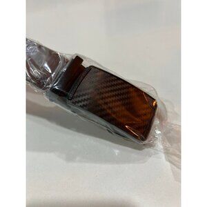 Bulliant men's ratchet belt with a carbon fiber pattern buckle Color Brown